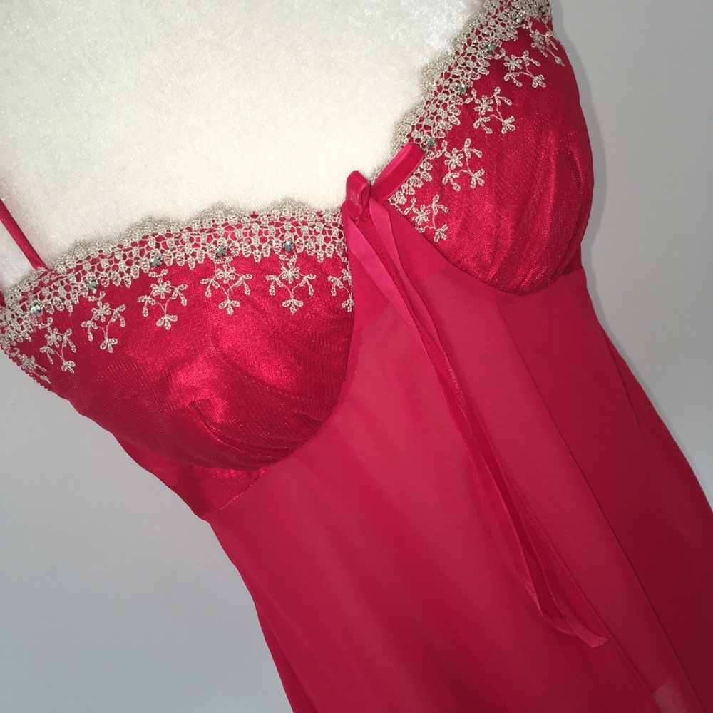 Red Lingerie Top - Picture 3 of 6